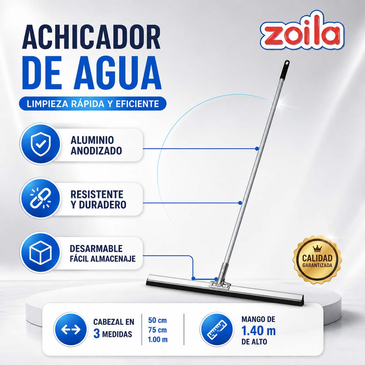 Escurridor aluminio banda caucho