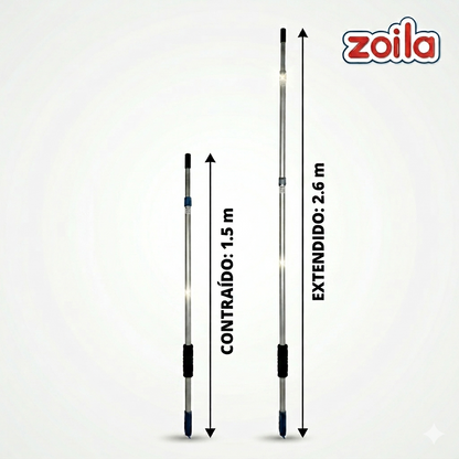 Combo mango aluminio extensible hasta 2.6 metros